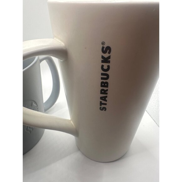 Starbucks Venti Mug Set Gray & White 20 Fl Oz 591ml Microwave & Dishwasher Safe - Picture 3 of 4